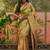beige woven design saree with subtle border