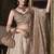 Beige sequins and thread embroidered gold rush fabric lehenga choli dupatta