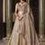Beige sequins and thread embroidered gold rush fabric lehenga choli dupatta