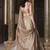 Beige sequins and thread embroidered gold rush fabric lehenga choli dupatta