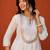 Women's Gorgeous Embroidery Chanderi Fabric Flared Kurta Pant and Dupatta Set