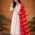 Women's Gorgeous Embroidery Chanderi Fabric Flared Kurta Pant and Dupatta Set