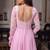 Pink faux georgette party wear embroidery anarkali suit set