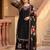 Black heavy faux georgette party wear embroidery suit set