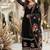 Black heavy faux georgette party wear embroidery suit set