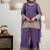 Lavender heavy crunchy silk party wear embroidery suit set