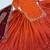 Orange heavy sindoor fandy silk party wear embroidery suit set