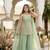 Sky green heavy faux georgette party wear embroidery suit set