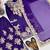 Purple heavy natural silk blend  party wear embroidery suit set