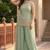 Sky green heavy faux georgette party wear embroidery suit set