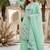 Sky green heavy vertical party wear embroidery suit set