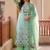 Sky green heavy vertical party wear embroidery suit set
