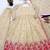 Cream pure cosmos silk party wear embroidery anarkali suit set
