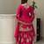 Pink heavy natural silk party wear embroidery suit set