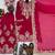 Pink heavy natural silk party wear embroidery suit set