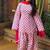 Pink heavy pure cameric cotton party wear embroidery suit set