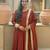 Brown heavy nc vichitra party wear embroidery anarkali suit set