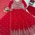 Red georgette anarkali suit set with dupatta