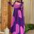 Purple digital print georgette anarkali suit set with dupatta