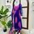 Purple digital print georgette anarkali suit set with dupatta