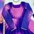 Purple digital print georgette anarkali suit set with dupatta
