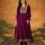 Women's Gorgeous Embroidery Work Vichitra Silk Fabric Flared Kurta Pant and Dupatta Set
