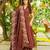 Orange crunchy kurta sharara set with dupatta