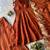 Orange crunchy kurta sharara set with dupatta