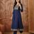 Women's Gorgeous Embroidery Vichitra Silk Fabric Flared Kurta Pant and Dupatta Set