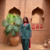 Women's green floral print kurti with farshi pant & dupatta set