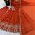 Orange heavily embroidered anarkali suit set