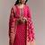 Women's rani pink banarasi woven kurta palazzo set with heavy jacquard dupatta for festival & wedding wear