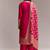 Women's rani pink banarasi woven kurta palazzo set with heavy jacquard dupatta for festival & wedding wear
