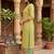 Yellow cotton blend geometric printed kurta for women