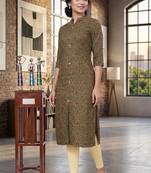 Multicolor cotton blend geometric printed kurta for women