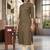 Multicolor cotton blend geometric printed kurta for women