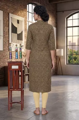 Multicolor cotton blend geometric printed kurta for women