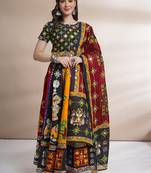  Women's Traditional Cotton Chaniya Choli Set with Dupatta  Free Size (upto 42)