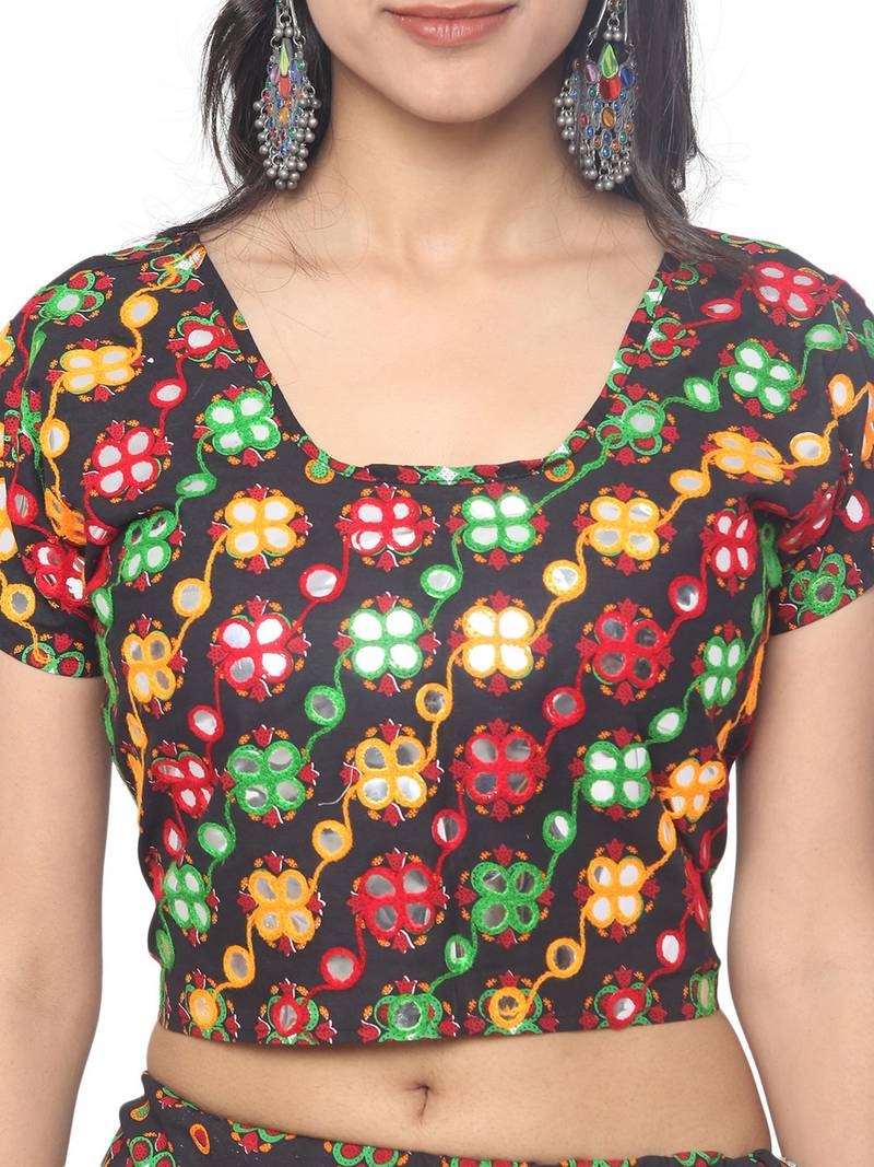  Women's Traditional Cotton Chaniya Choli Set with Dupatta  Free Size (upto 42)
