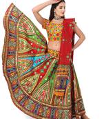  Women's Traditional Cotton Chaniya Choli Set with Dupatta  Free Size (upto 42)