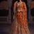 Orange color Embroidery Sequins Work Net Lehenga Choli set  