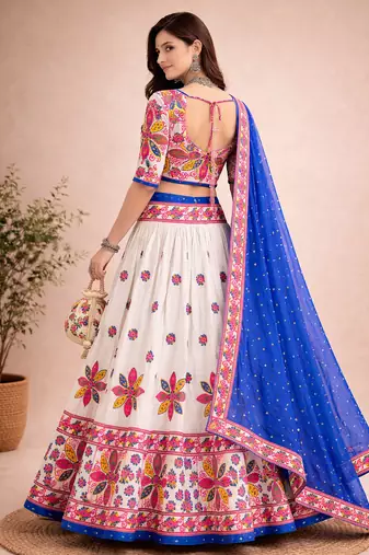  Women's 3-Piece Chaniya Choli Set with Dupatta  Free Size (upto XL)