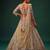 Beige Net Heavily Embroidered Royal Bridal Reception Lehenga Choli Set