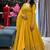 Yellow heavily embroidered anarkali suit set