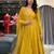 Yellow heavily embroidered anarkali suit set