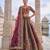 Rani Pink Velvet Embroidered Heavy Royal Bridal Lehenga Choli Set