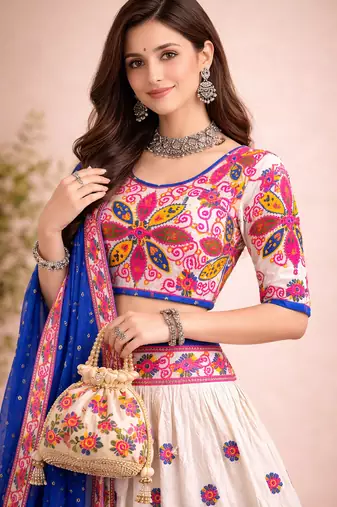  Women's 3-Piece Chaniya Choli Set with Dupatta  Free Size (upto XL)