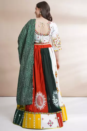  Women's 3-Piece Chaniya Choli Set with Dupatta  Free Size (upto XL)