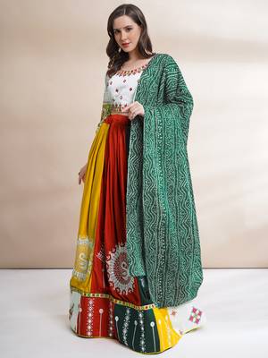  Women's 3-Piece Chaniya Choli Set with Dupatta  Free Size (upto 42) 3