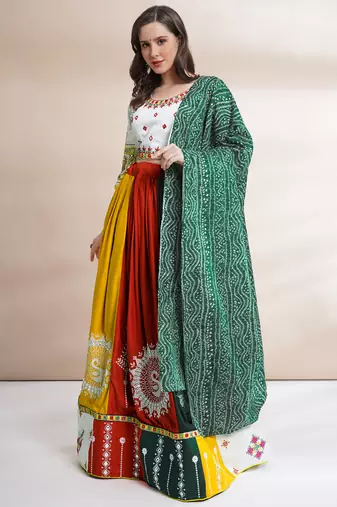  Women's 3-Piece Chaniya Choli Set with Dupatta  Free Size (upto XL)